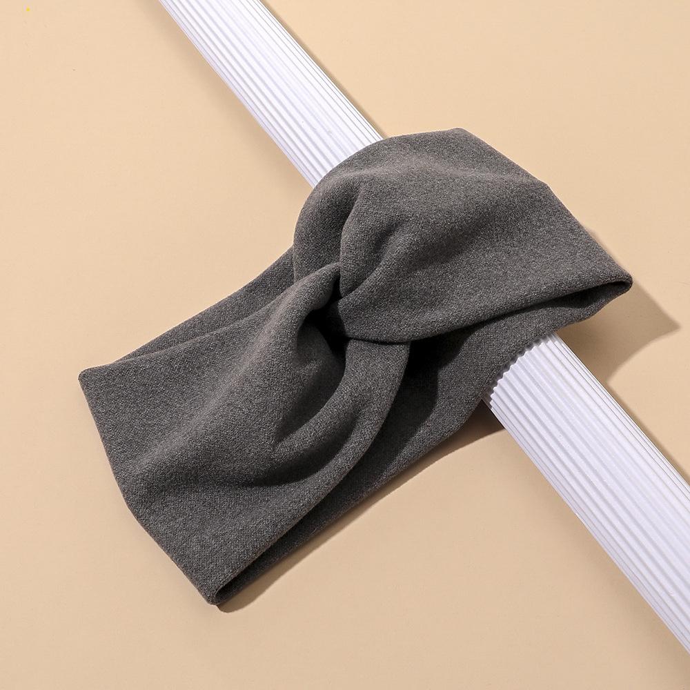 Cashmere Wide Headbands for Women Elastic Cross Hairbands Soft Turban Headwrap Solid Bandana Bandage Head Scarf Hair Accessories