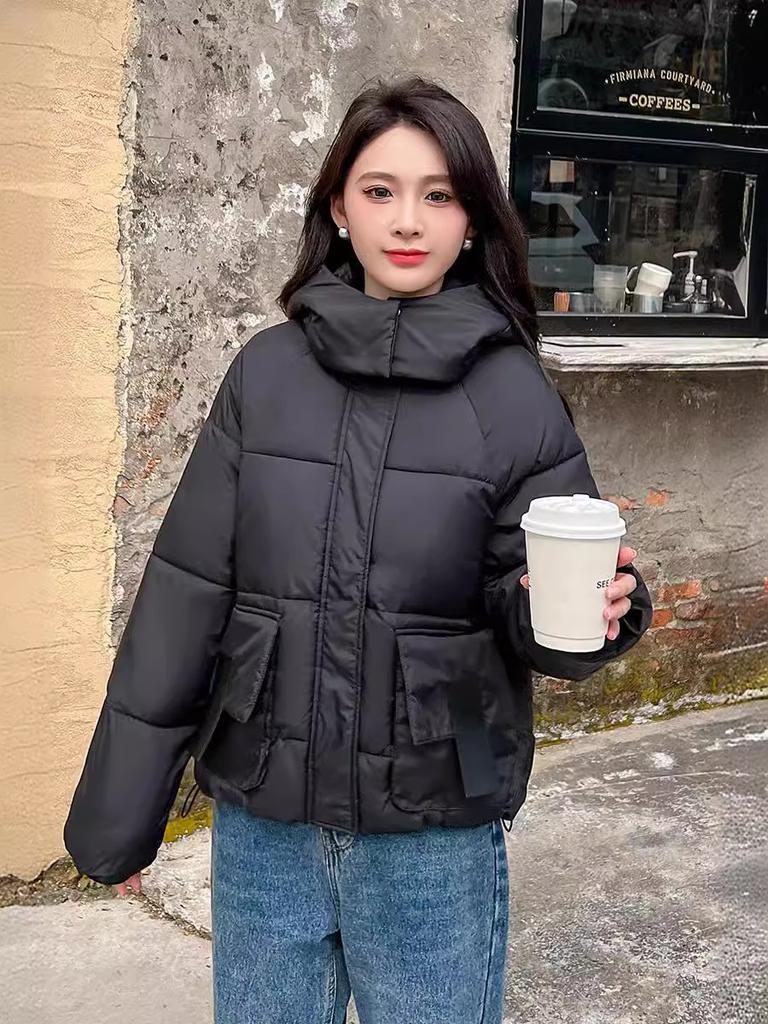 Bread clothes jacket small man big bag short cotton clothes women's live hat new down  clothes