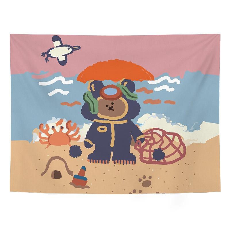 Wandteppich Wandbehang Cartoon Hintergrundtuch Hängendes Tuch Schlafzimmer Raumdekoration Tuch Net Red Foto Wandtuch