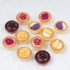 10/100Pc Resin Fruit Egg Tart Series Simulation Food Diy Scrapbook Decoration Crafts Dollhouse Accessories Keychains Materials
