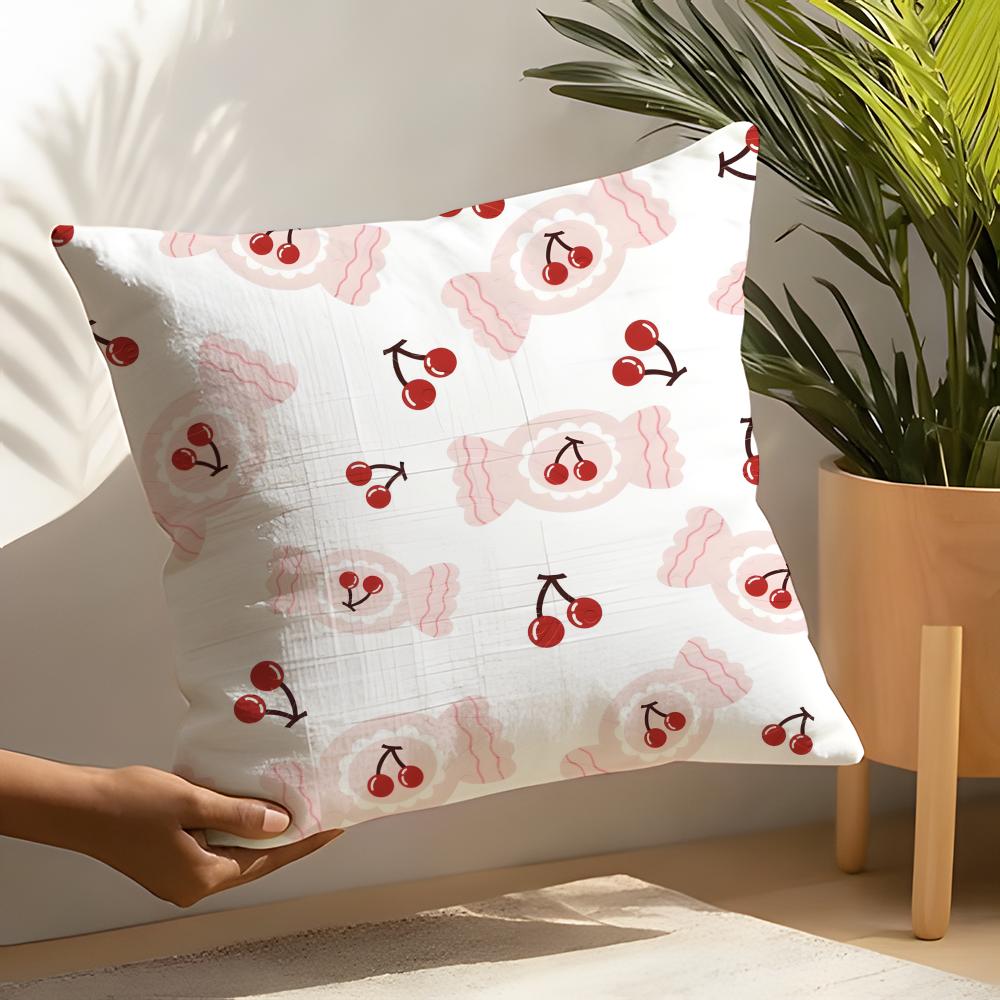 Sweet Pink Candy Pillow Case Home Living Room Decoration Linen Pillow Cases Cushion Cover