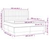 Box Spring Bed with Mattress Dark Brown 160 x 200 cm Fabric