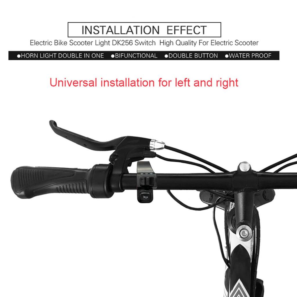 Yavoluy Blinker Schalter, Elektrofahrrad, Blinker Hupen Steuerschalter, Doppelfunktion, Leichter Lenkerschalter für Motorräder