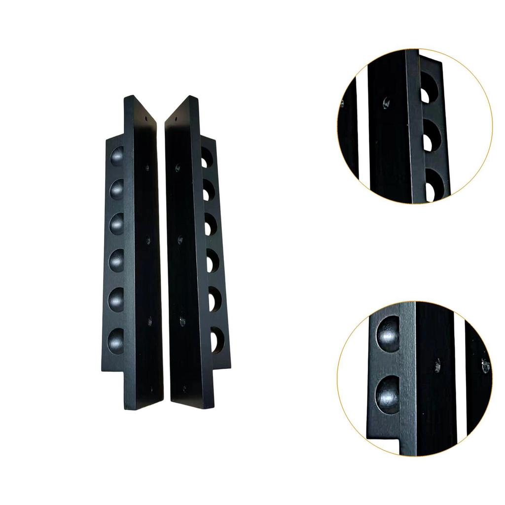 Billiard Cue Rack Compact Wood Wall Mounted Holder Organizer for Pool Bar Club Home Game Room Storage
