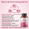 Complesso di Vitamine B (B1, B6, B12) Integratore Alimentare, 120 Capsule per Flacone