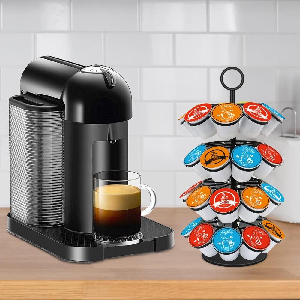 1Pcs Coffee Capsule Storage Rack Rotating Design for Home Kitchen Use Easy Access Tidy Arrangement Coffee Cake Display Rack