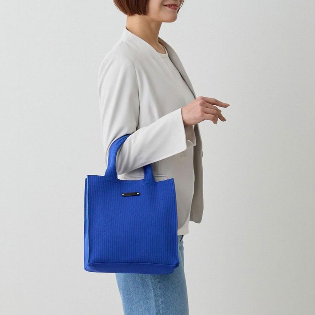 Rootote Small Glitter Knit Tote Bag, LT Square Glimpse Knit-A 1062 (01 Black)