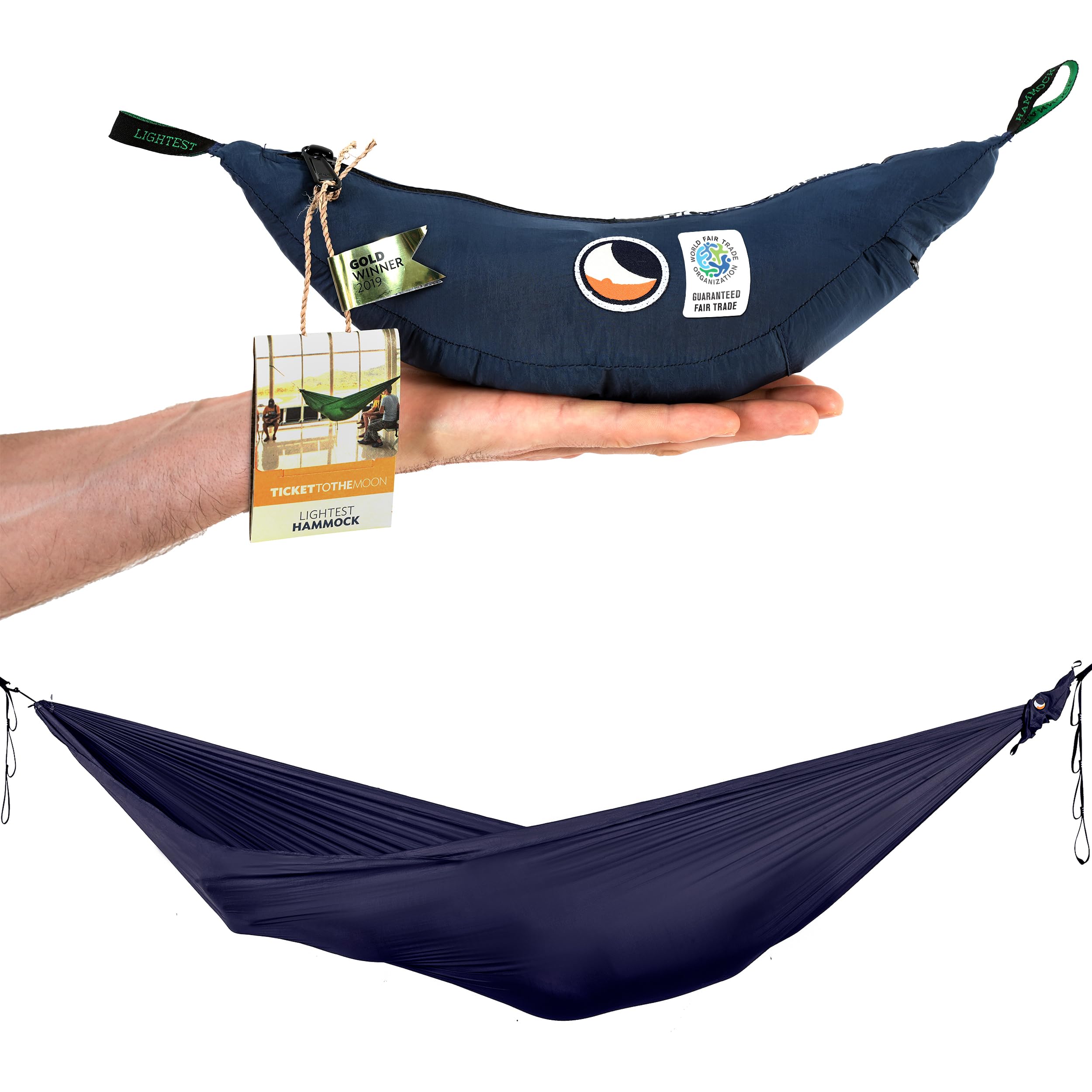 

Ticket To The Moon Camping Lightest Navy Blue Japanese 41212 Hammock, Hammock, [Official Product]