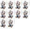 10Pcs Lovely Realistic Acrylic Cats Pendant Charm Keychain Hanging Ornaments for Cats Lover Backpack Car Mirrored Decors