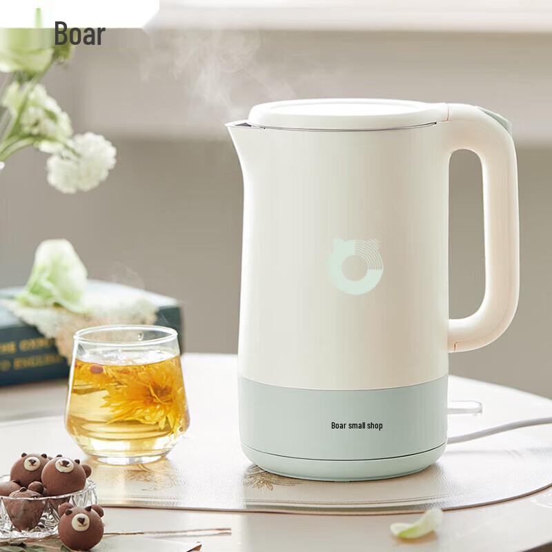 Little Bear 1.7L 304 Stainless Steel Double-Layer Anti-Scald Electric Kettle CN plug (adapter included)