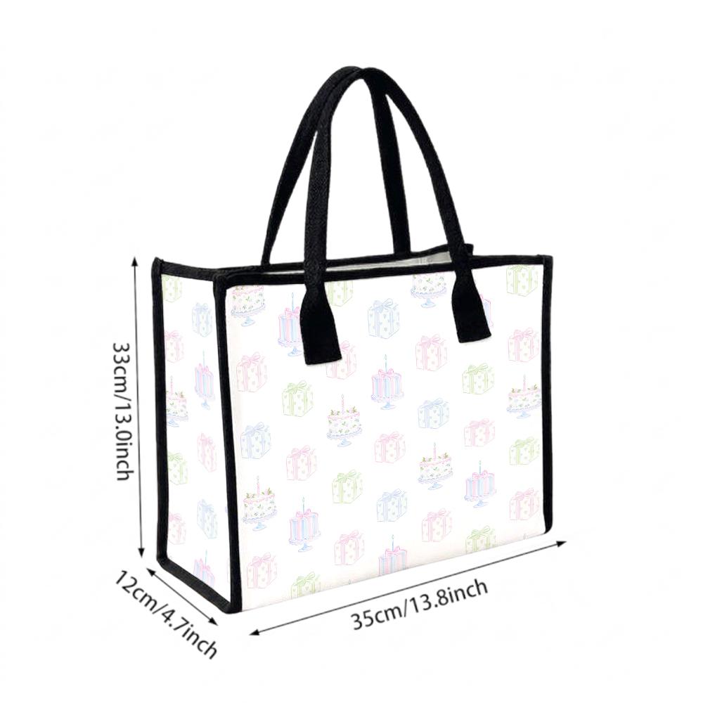 Cute Gift Pattern Tote Bag for Daily Use Shopping Casual Portable Shoulder Bag