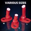 Czerwony Zwierzęcy Kondom na Penisa Treningowy dla Dorosłych Męski Rękaw na Penisa Realistyczny Pierścień na Penisa Przedłużacz Silikonowe Dildo Rękaw na Penisa do Erekcji