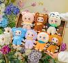 Liila Toys 2nd Generation Mascot Plush Toys  Cute and Fluffy Animal-design Mascots  7 Types (6 Regular Types + 1 Secret Type) [1 Random Item]