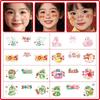 6 Sheets New Glitter Face Waterproof Temporary Face Makeup Patches DIY Red Sticker Women
