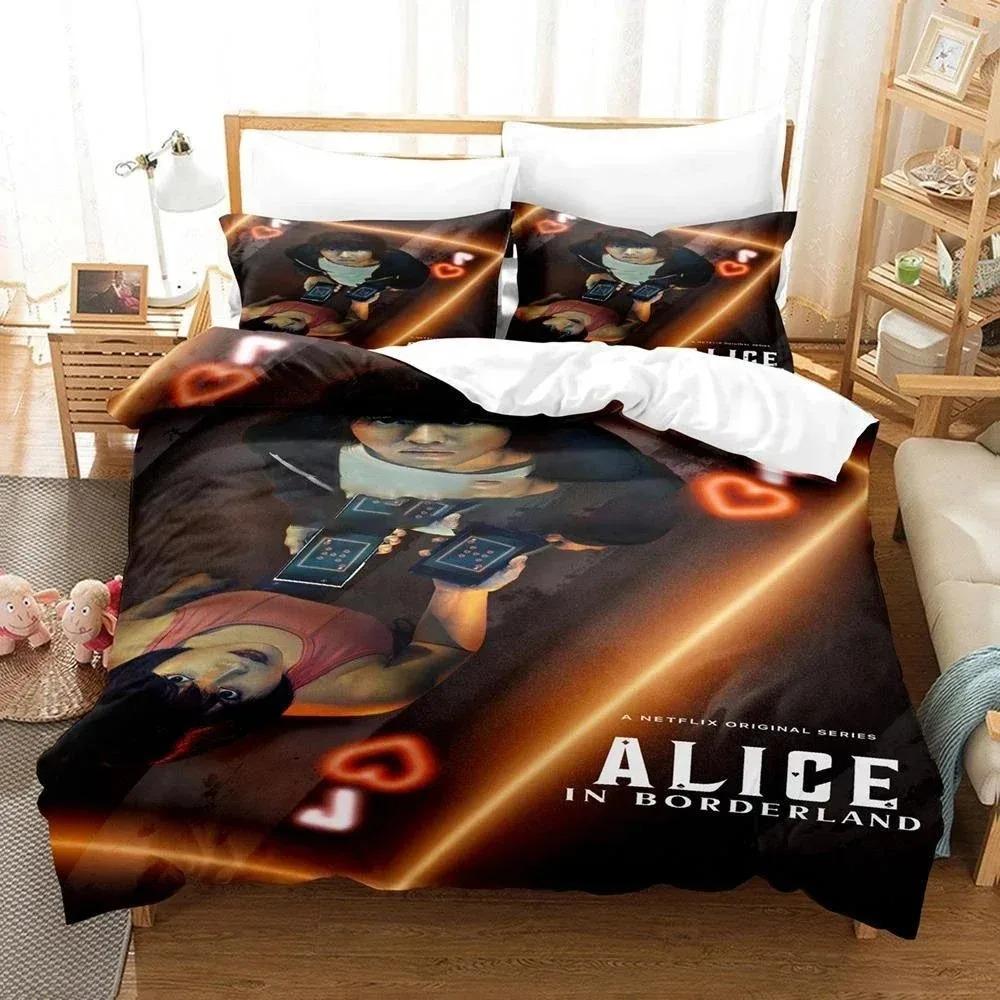 3D Alice In Borderland Season 2 Bedding Set Duvet Cover For Boys Bedroom Single Double Full Queen King Size