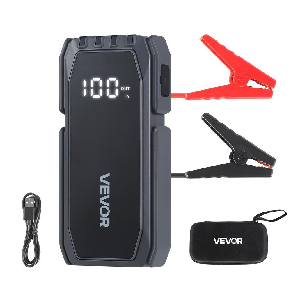 Jump Starter, 1500A Peak, Car Jumper Starter Battery Pack, 12V Portable Lithium Battery Booster, Jump Box Power Bank with 3 Modes Flashlight and