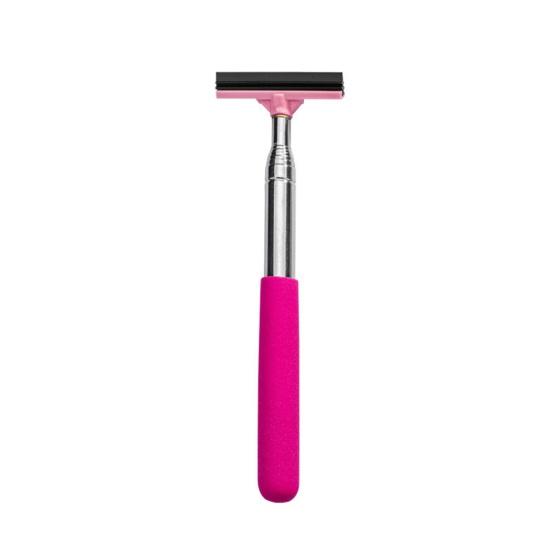 

Side Mirror Squeegee, Car Rearview Mirror Cleaning Brush, Telescopic Exterior Mirror Cleaner for Wiping Defogging, Portable Snow Removal Car Accessory рожевий