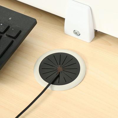 Passacavo da scrivania da 60 mm a forma di petalo, copertura foro passacavi, per scrivania da ufficio domestico