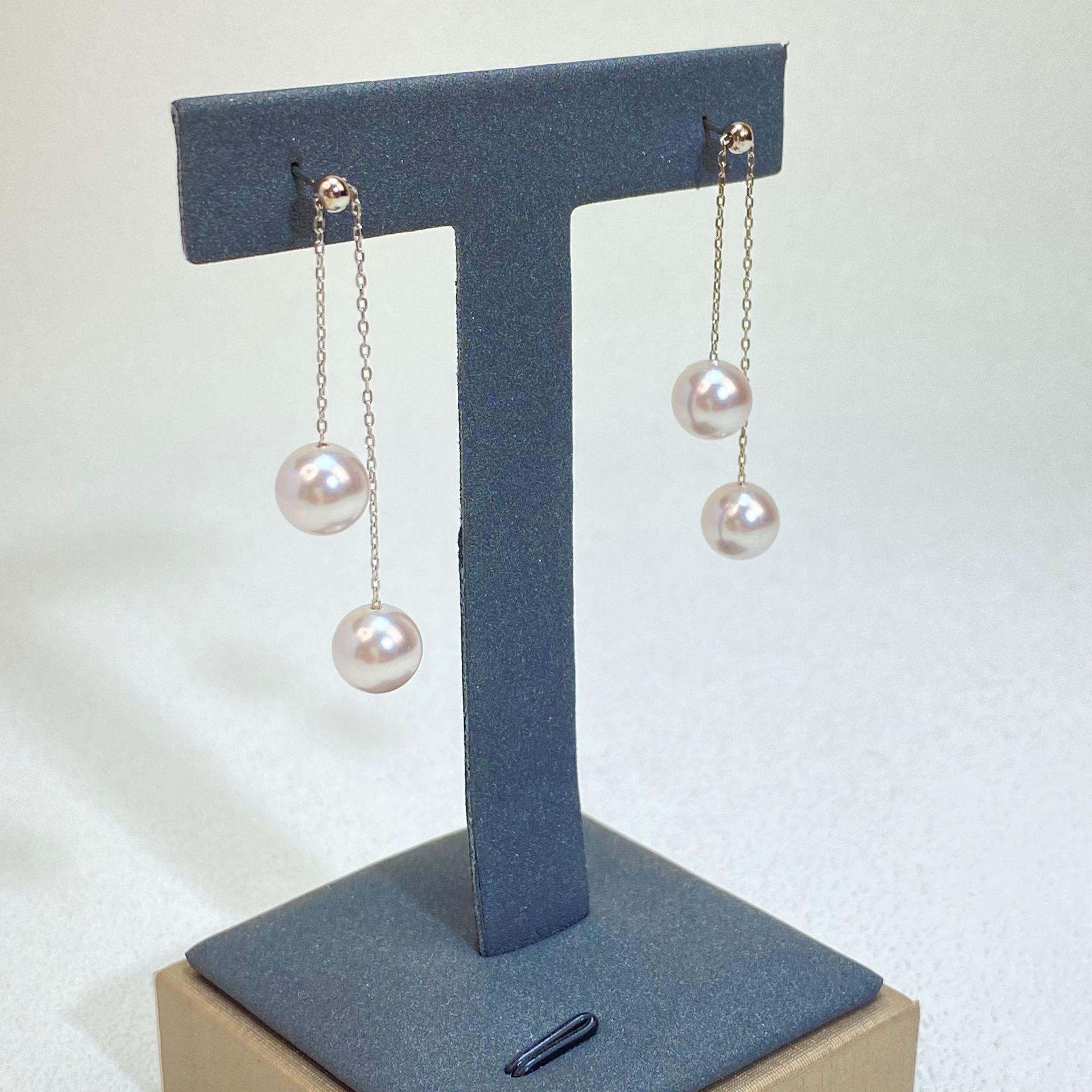 S925 Sterling Silver Pearl Tassel Earrings, Fashionable Versatile Dangle Studs Sterling Silver 925