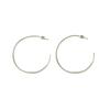 Electroplated Silver Polished Large Hoop Earrings - Simple European Design
