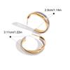 Yori Stainless Steel Metal Smooth Temperament Stud Earrings Gold Silver Color Temperament Personalized Versatile Jewelry