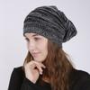 New Autumn and Winter Single-layer Thin Mixed Color Pleated Pullover Hat for Men and Women, Knitted Yarn for Warmth and Cold Insulation, Pile Cap