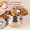 New 1.5/3.5L Oil Filter Pot Large Capacity Stainless Steel Cooking Oil Strainer Lard Strainer Storage Container Oil Pot Kitchen