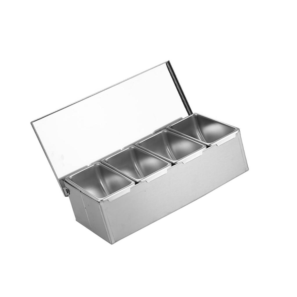 Professional Kitchen Spice Organizers 304 Nonrust Steel Multi Compartment Container Hygienic Space Saving Design