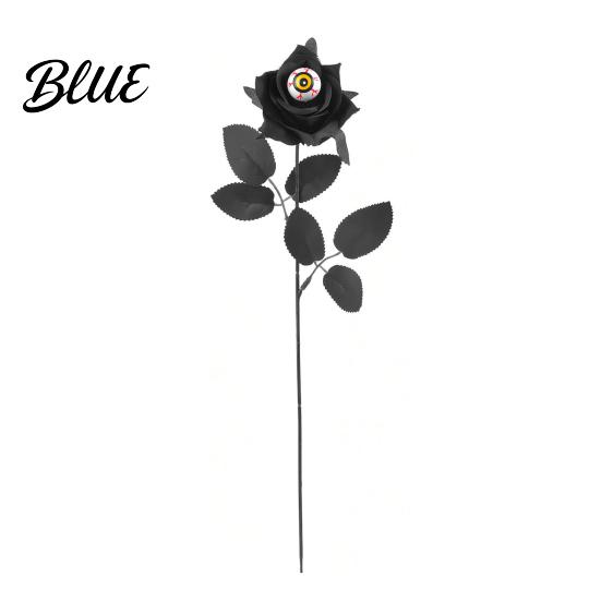 Long-lasting Artificial Roses Halloween Flowers with Eyeball Fake Bouquet Roses Realistic Plants Stems for Vase Arrangements Table Decorations Silk