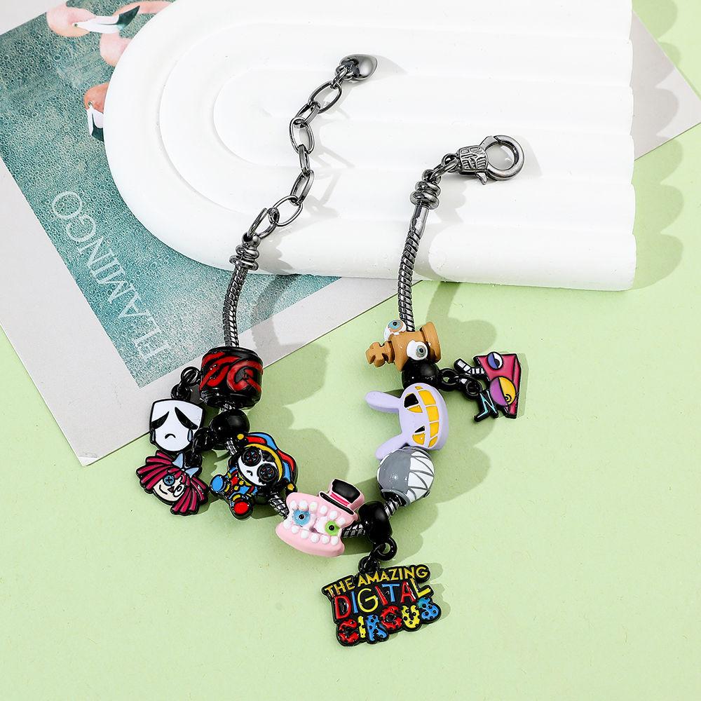 El Increíble Circo Digital Anime Periférico Pulsera Diy Cuentas Muñeco Payaso Dibujos Animados Colgante Accesorios de Moda Regalos para Niños