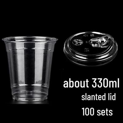 Disposable Plastic Cold Drink & Coffee Cups with Lids