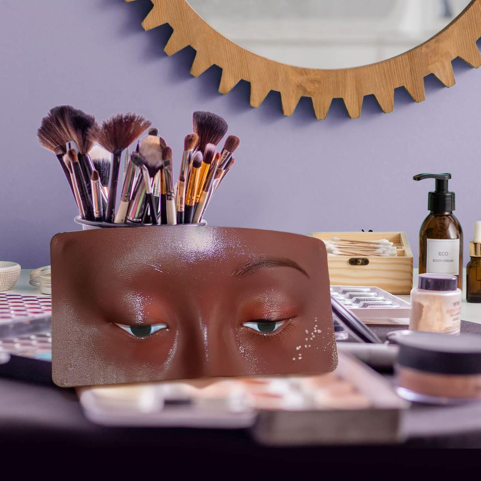 

Face Eyes Makeup Practice Board 3D Face Skin Board Practice Model for Eyeshadow Eyebrow Lash Mapping
