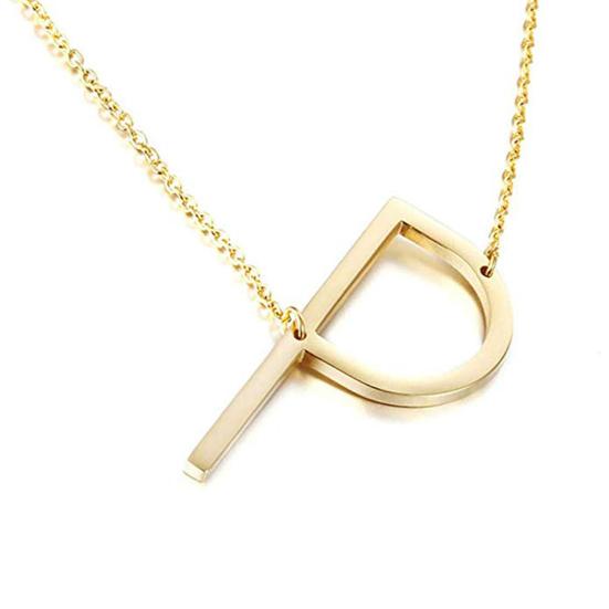 Women 26 English Letter Pendant Chain Necklace Choker Party Jewelry Gift