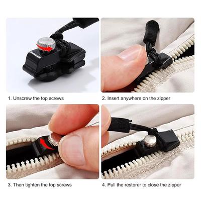 1Pcs Universal Zipper Repair Quick Instant Detachable Zipper Head Replacement Zipper Slider Pull Jacket Bags Coat DIY Sewing