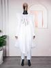 African Men's Traditional Three-Piece Set: Embroidered Robe, Pants, and Matte Cloth