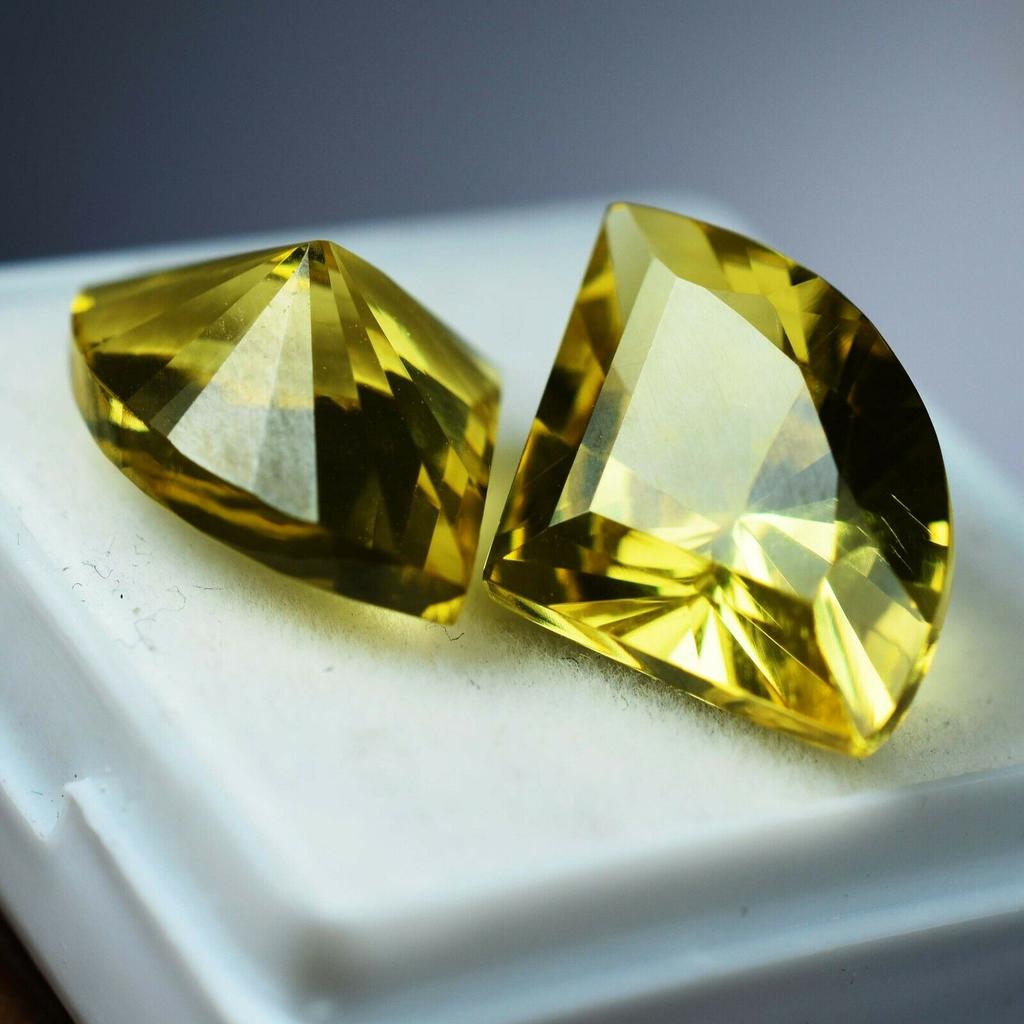 Natural Yellow Sapphire 20 Ct Fancy Cut Pair   Gemstone Gift For Her