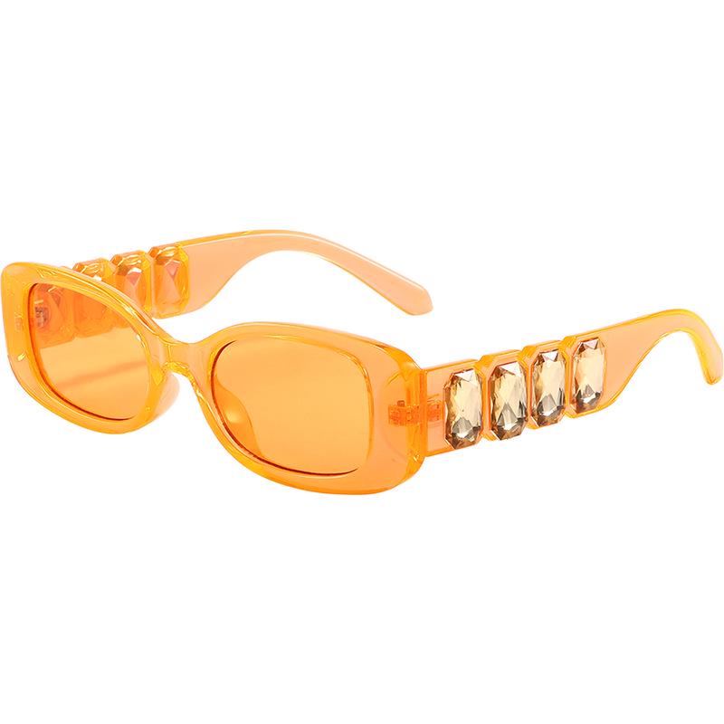 

2024 Стильные женские солнцезащитные очки с маленькой оправой, инкрустированные бриллиантами - Европейско-американский тренд для вечеринок