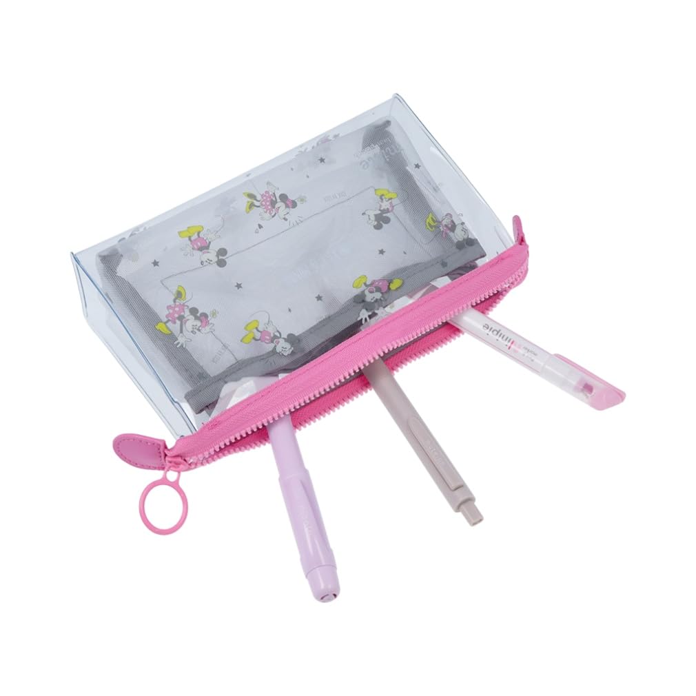 Stationery Disney Clear Pouch Mitte Mickey Mouse Minnie Mouse S2332612 Sun-Star &