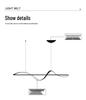 Modern Minimalist Twisted Strip Pendant Light for Dining or Bar