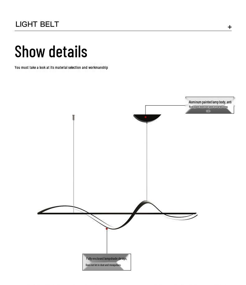 Modern Minimalist Twisted Strip Pendant Light for Dining or Bar