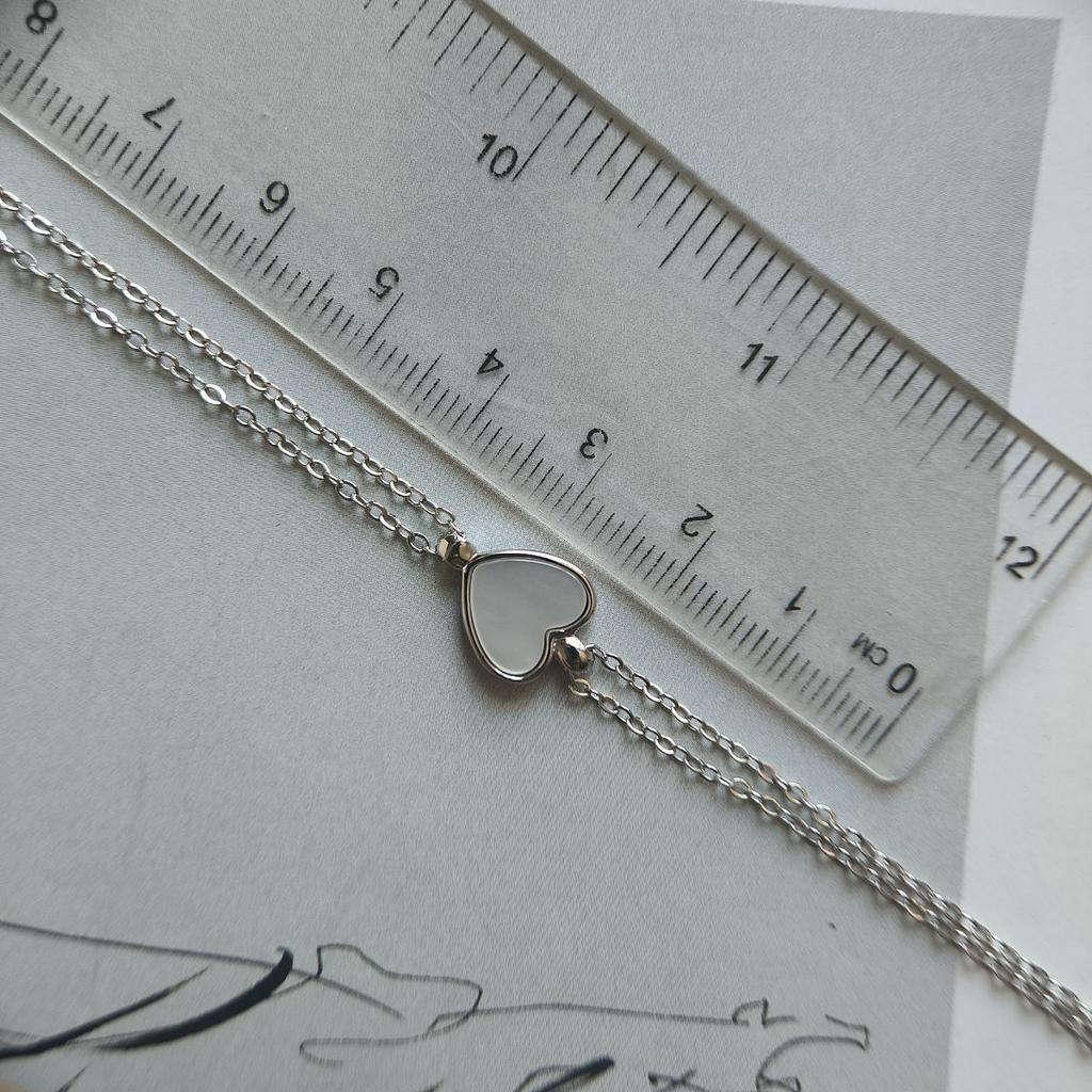 Silver Bracelet with Natural Mother-of-pearl, Product Weight 2.01 G (2184591)