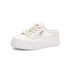 Platform white shoes women's summer new breathable half slippers women's versatile sports and leisure shoes