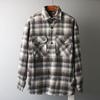 Export Surplus Stock, Label-Cut, Spring Japanese-Style Retro Woolen Plaid Shirt, Men's Long-Sleeve Korean Fashion Casual Jacket