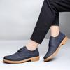 Fashion Men's Business Casual Leather Shoe With Lace -Up British-Style Daily Commuting Shoes Low-Top  Durable Trendy And Versatile Shoes