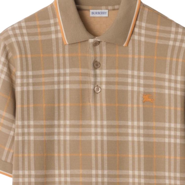 Burberry Checked Cotton Polo Shirt 81101021