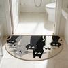 Wear-resistant Cartoon Animal Bathroom Mat Anti Slip Dog Cat Floor Mat Soft Decoration Cat Absorbent Mat Wet Areas