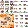 Pumpkin Witch Themed Paper Glasses Halloween Party Decoration Set Photo Props