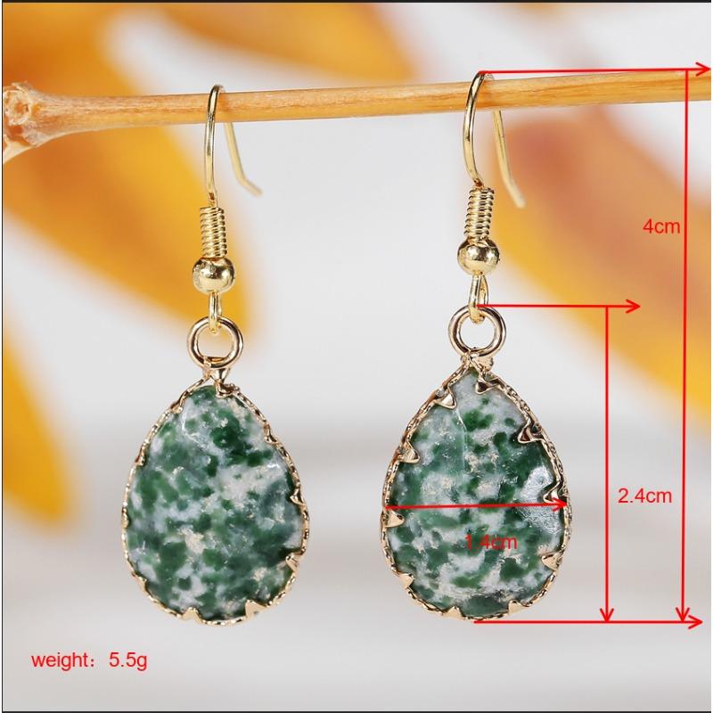 Natural Crystal Earrings, Edging, Cut Surface, Water Droplets, Amethyst Earrings, accessories,Christmas Gift, Valentine's Day Gift, Girlfriend Gift