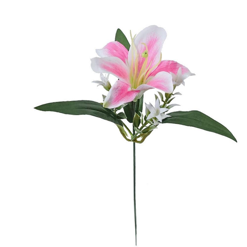 Plastic Simulated Flower Handmade Silk Fake Bouquets Centerpiece Fake Flowers  Wedding Decor розовый