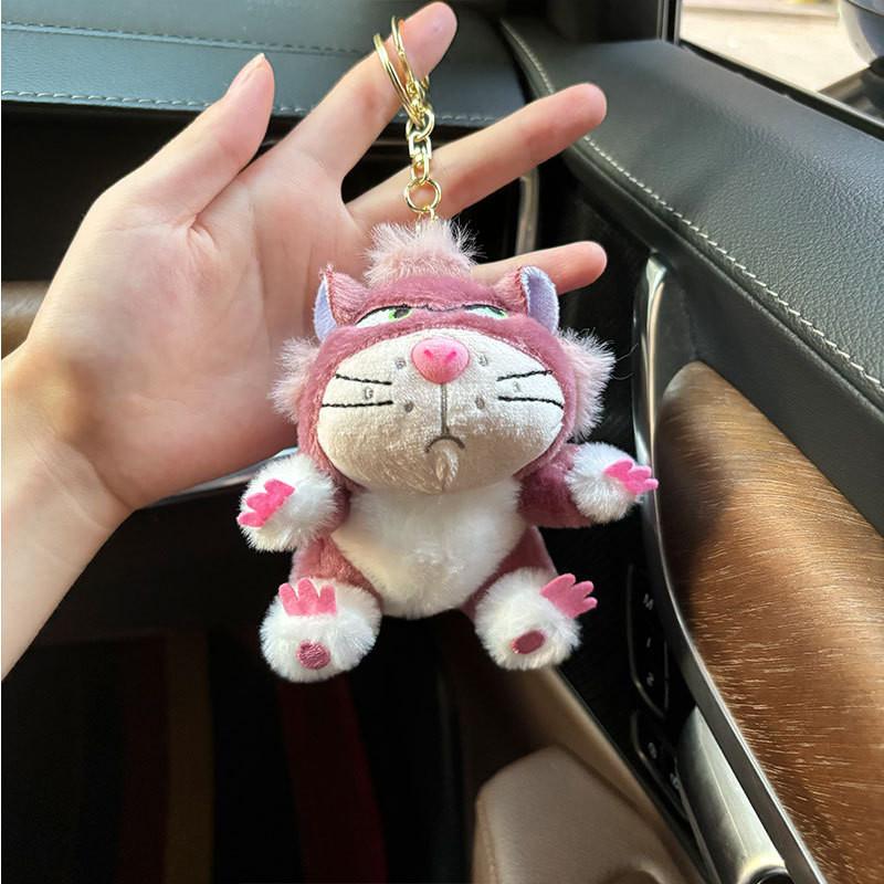 Cute Plush Cat Keychain Soft Doll Accessory Perfect For Kids Gifts And Car Decor
